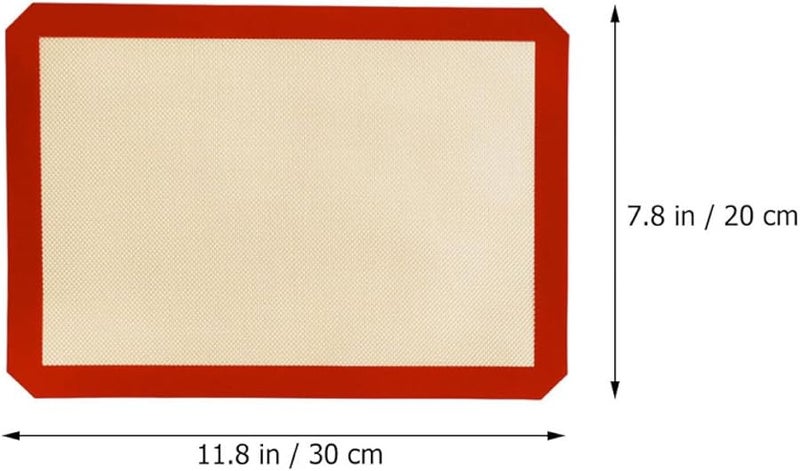 قطعتان من حصائر الخبز السيليكونية غير اللاصقة المقاومة للحرارة مقاس 30x20 سم للكوكيز والماكرون - Image 5